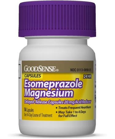 GoodSense Esomeprazole Magnesium 20 mg - Acid Reducer for Heartburn Relief - 28 Capsules | Buy Internationally - Buy Online on GoSupps.com