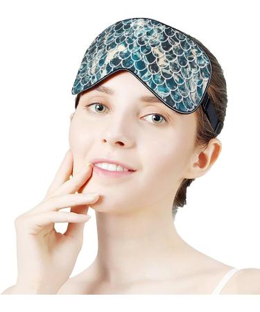 Marine Fish Scales Sleep Mask for Women | Adjustable Eye Shades with Elastic Strap - Best Sleep Accessories - Buy Online on GoSupps.com
