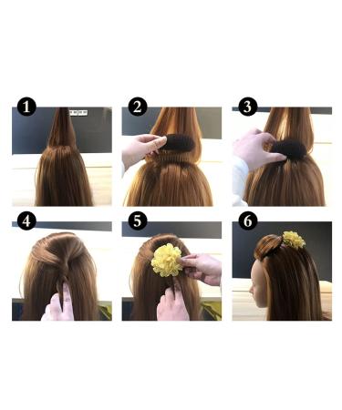 2pcs Women Foam Hair Comb Set - Hanging Volume Beehive Styler & Bun Maker for Perfect Party Hairstyles - Buy Online on GoSupps.com
