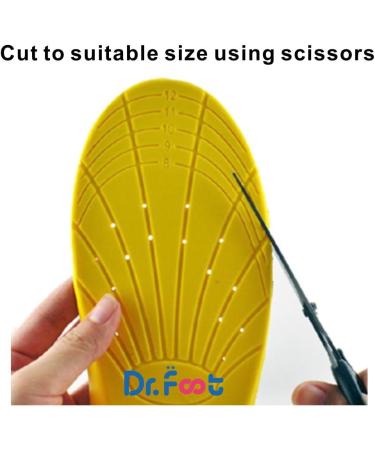 Dr. Foot's Orthotic Shoe Insoles - Arch Support, Shock Absorption for Running and Hiking - Medium Size for Men and Women - Buy Online on GoSupps.com