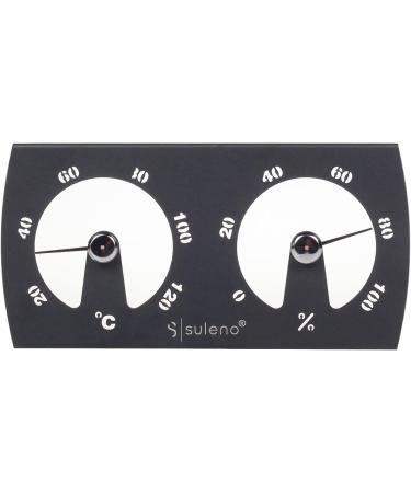 SULENO Sauna Set Kjell - 2-Part Hourglass Climate Knife Thermometer & Hygrometer | Modern Heat-Resistant Sauna Accessories - Buy Online on GoSupps.com