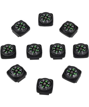 bayite Hard Shell Liquid Filled Button Compass Set for Survival Watch Band Paracord Bracelet Pack of 10 - Buy Online on GoSupps.com