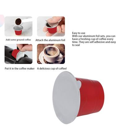  Haofy Haofy 50 Refillable Coffee Capsules with Aluminum Lid Stickers Reusable Plastic Pods for Coffee Makers Personalize Your Coffee by Choosing - Buy Online on GoSupps.com