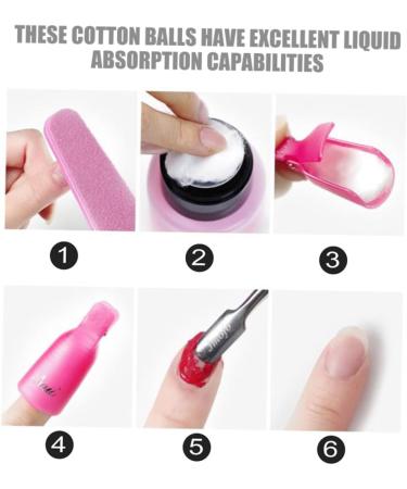FRCOLOR 3 Manicure Tools Cotton Balls for Nails Cotton Balls for Nail Polish Remover Cotton Balls for Face Lint Nail Wipes Gel Nail Polish Cotton Balls for Nail Gel Remover White - Buy Online on GoSupps.com