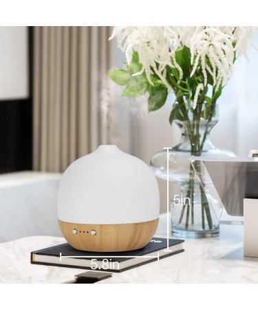 Buy Essential Oil Diffuser - Aromatherapy Ceramic 180ml for Large Rooms | Bamboo Base Night Light Auto Shut-Off | International Shipping - Buy Online on GoSupps.com