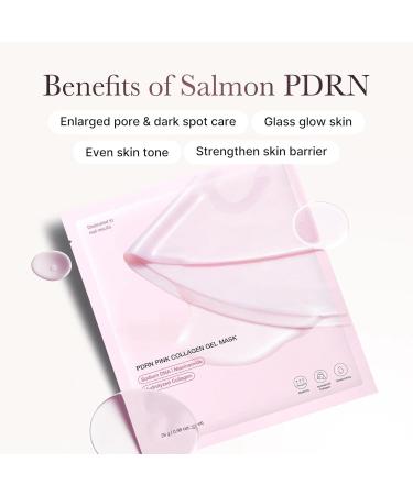 Salmon DNA PDRN Pink Collagen Jelly Gel Mask Overnight Mask for Glowing Skin Firms Hydrates Minimizes Pores & Evens Skin Tone (4 Sheets) - Buy Online on GoSupps.com