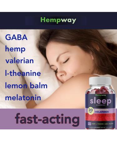 Melatonin 20mg | May Help Falling Asleep Faster & Staying Asleep Longer | with Hemp GABA Valerian Lemon Balm Melatonin | Sugar-Free Vegan 60 Gummies - Buy Online on GoSupps.com