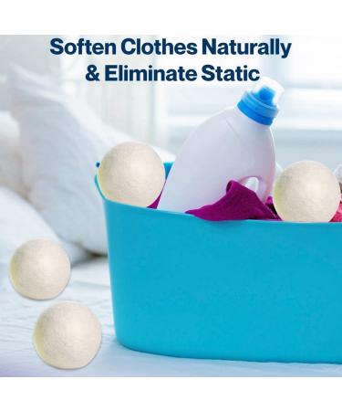 6Pcs Wool Dryer Balls- Premium Natural - Made with Wool That Replaces Dryer Sheets - Lint Remover 7cm - Buy Online on GoSupps.com