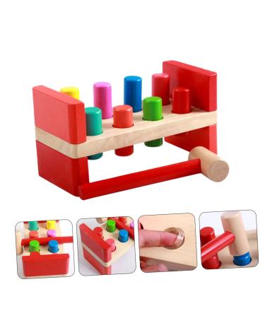 Ibasenice Colored Knock Stand Desktop Toy Set - Wooden Hammer Cutting Puzzle & Striking Toys for Kids - Buy Online on GoSupps.com