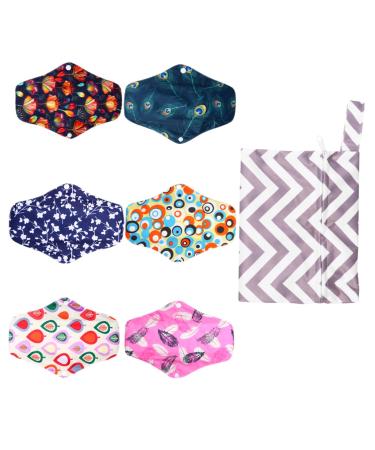 CliSpeed 6st Storage bags for women's bandages pads for women absorbent ladies' bonds women with wings menstrals pad women bands made of fiber carbon frame bandage water Sorted color 18.5x14cm