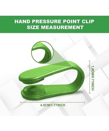 2 PCs Portable Acupressure Clips - Stress Relief Tool for Headaches & Anxiety - Green Massage Acupressure Tool - Buy Online on GoSupps.com