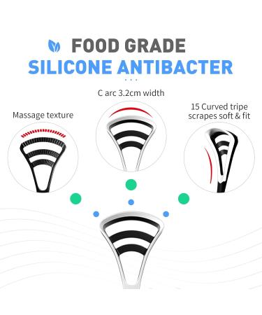 3 Piece Tongue Scraper Cleaner Set | Premium Oral Hygiene Tongue Sweeper for Fresh Breath | International Shipping Available - Buy Online on GoSupps.com