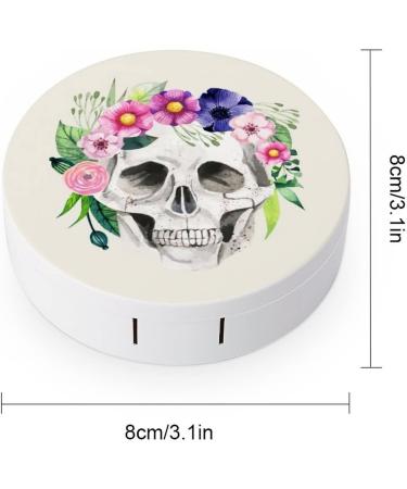 Bagea-Ka Sugar Skull Day of The Dead Contact Lens Case Kit | Eye Care Box with Mirror Tweezers & Solution for Travel & Home - Buy Online on GoSupps.com