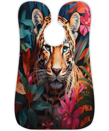 Tiger Flower Beard Bib Apron | Beard Hair Catcher for Men | Perfect Gift for Dad & Husband | Ideal for Father's Day Anniversary & Christmas - Buy Online on GoSupps.com