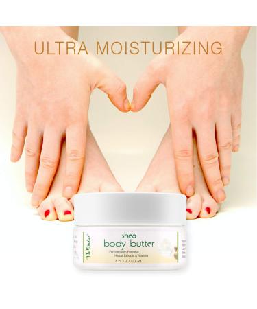 Deluvia Shea Body Butter - Raw Fair Trade Shea Butter, Organic Rose Hip Oil, Organic Lavender, Organic Jojoba Oil, Cocoa Butter & Dead Sea Minerals. Intense Moisturizing Body Cream. - Buy Online on GoSupps.com