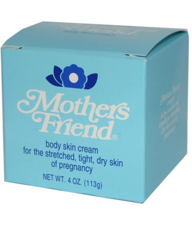 Mothers Friend Body Skin Cream For The Stretched Tight Dry Skin Of Pregnancy 4 OZ (Pack of 2)