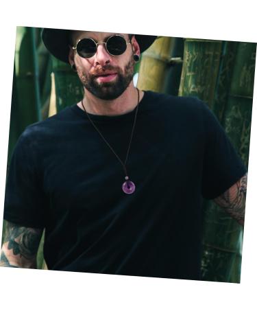 Minkissy Healing Crystal Necklace with Safety Buckle - Amethyst & Cotton Thread Jewelry for Men & Women - International Shipping Available - Buy Online on GoSupps.com