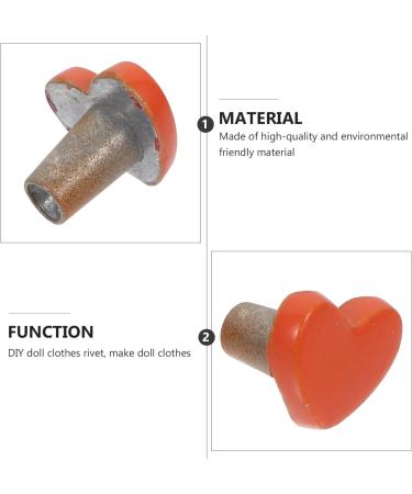NUOBESTY 100pcs Clothes Doll Studs Supplies Premium Handmade Small Rivets Accessories Materials Heart Shoes 0.5X0.5cm Orange - Buy Online on GoSupps.com