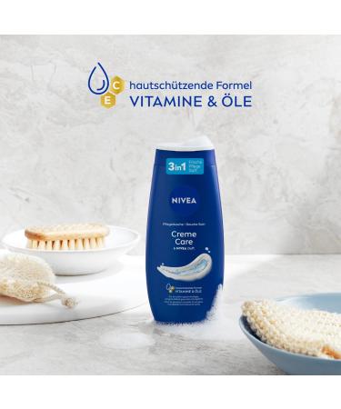 NIVEA CREME CARE Shower Gel 250ml - Moisturizing Vitamin Infused Cream Wash for Delicate Skin - Gentle Fragrance & Nourishing Oils - Buy Online on GoSupps.com