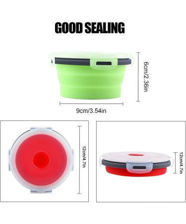Buy Luter 2-Piece Collapsible Dog Bowl Set - 350ml Silicone Travel Pet Bowl with Lid - Portable Feeding Dish for Kennels & Camping (Green Red) - Buy Online on GoSupps.com