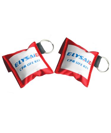 elysaid CPR Keychain Transparent Disposable Vavel Training Mask & Transparent Gloves 2
