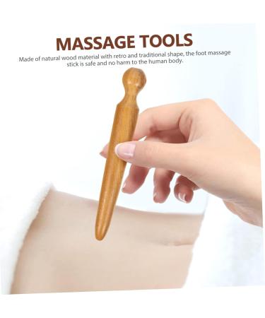 CLISPEED 2 Wooden Acupressure Sticks for Foot Massage - Light Brown - 11x2.5cm - International Shipping Available - Buy Online on GoSupps.com