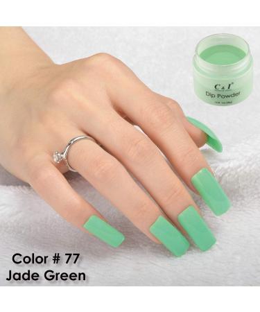 Dip Powder Color No # 77 Jade Green Nail Gel Effect Blue Color System 1 oz 28 g - Buy Online on GoSupps.com