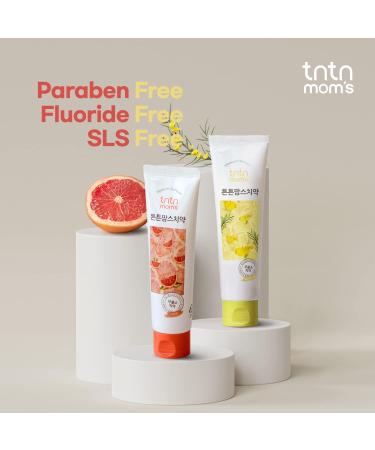 TNTN MOM'S - Pregnancy Toothpaste & Toothbrush Set (5ea) | SLS & Fluoride Free, Grapefruit Scent | Morning Sickness Relief - Buy Online on GoSupps.com