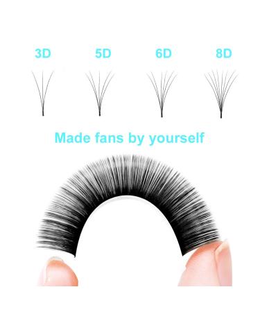 Buy Volume Eyelashes 0.07 D Curl 17mm - Self-Fan Easy Fan Lashes for Eyelash Extensions - Buy Online on GoSupps.com