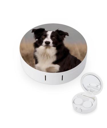 Contact Lens Case Border Collie Portable Travel Contact Lens Box Contact Lens Storage Box