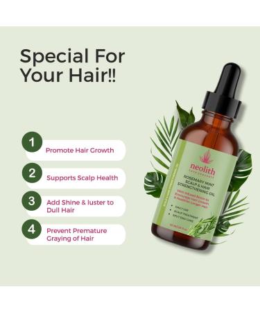 Neolith Natural Rosemary oil for Hair Growth with Mint and Biotin | For Hair growth Strong roots Scalp nourishment Anti Dandruff - Buy Online on GoSupps.com