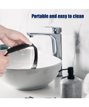 Hair Cutting Tool | Curved Silicone Haircut Band & Neckline Shaving Template | DIY Home Haircuts & Buzz Guide (Black - Buy Online on GoSupps.com