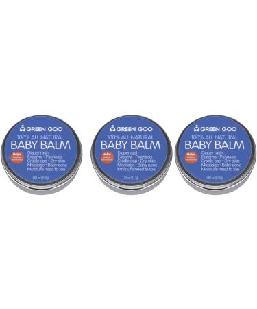 Green Goo Baby Balm Large Tin - 3 Piece Set 0.6 lb | Organic & Natural Baby Care | International Shipping Available - Buy Online on GoSupps.com