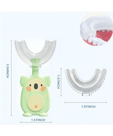 Buy 360 U-Shaped Toothbrush for Toddlers & Kids (Ages 2-8) | Foam Manual 2 Koalas + Extra Heads - Buy Online on GoSupps.com