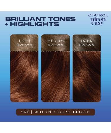 Clairol Nice'n Easy Cr me Permanent Hair Dye 5RB Medium Reddish Brown 115g - Pack of 1 - Buy Online on GoSupps.com