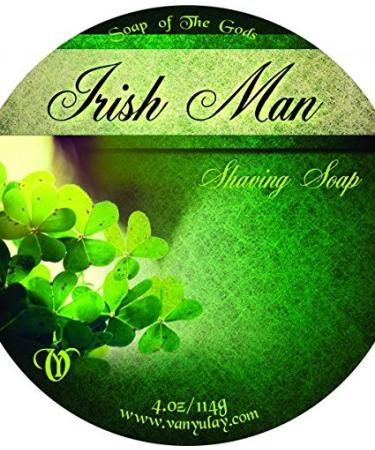 Irish Man - All Natural Shaving Soap for Men and Women. Great Sleekness and Fragrance that Lasts All Day