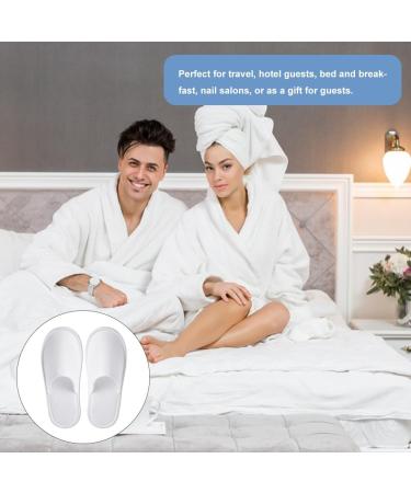 Buy Karells Disposable Terry Slippers - White Hotel & Spa Slippers Set (3 Pairs + 3 Compressed Towels) - Non-Slip Universal Size for Home & Guests - Buy Online on GoSupps.com