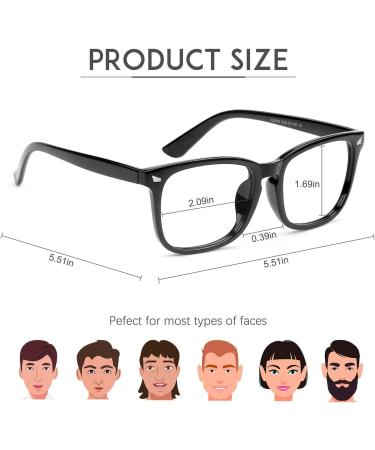 COOLOO Blue Light Blocking Gaming Glasses - Anti Glare, Headache Relief, Lightweight Fashion - 01 Black - Buy Online on GoSupps.com