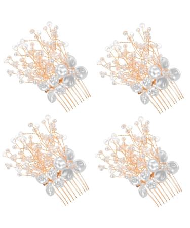FRCOLOR Rhinestone Headpiece Wedding Hair Side Comb