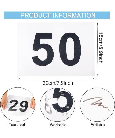 Extpro Running Bib Competitor Numbers with Safety Pins  Tearproof Waterproof Running Numbers Paper Tags 5.9" x 7.9" for Marathon Sports Games Races Events (1-100) - Buy Online on GoSupps.com