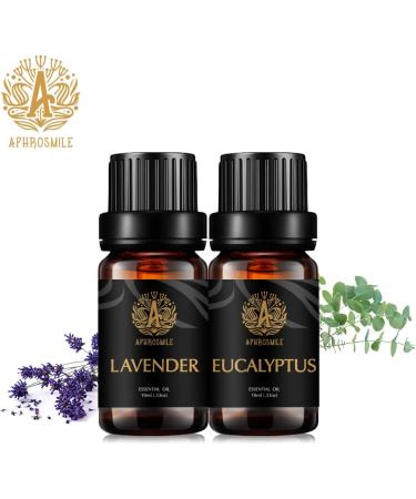 Aromatherapy Lavender Essential Oils Set 100% Pure Eucalyptus Scent Essential Oils Set 2X10ml Therapeutic Grade Eucalyptus Aromatherapy Essential Oils Lavender Fragrance Kit for Diffuser Humidifier - Buy Online on GoSupps.com