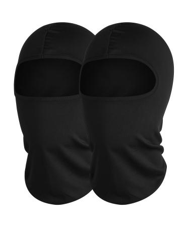 Wllhyf ski mask motorcycle hat bag 2 pieces black storm hood neck cover headgear full face mask adjustable windproof UV protection for men and women work and sport