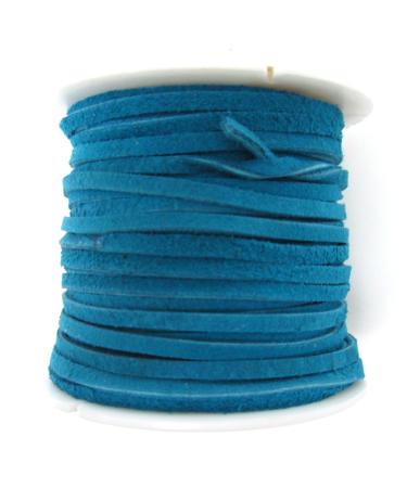 Lace Lacing Leather Suede Turquoise Blue 25 Yard Spool