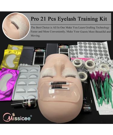  Updated Version Eyelashes Extension Kit Missicee Pro 21 Pcs Eyelash Training Kit with 3 Boxes Individual Eye Lashes Glue Tweezers Tools Case for Makeup Practice Eye Lashes Graft 1 count (Pack of 1) - Buy Online on GoSupps.com