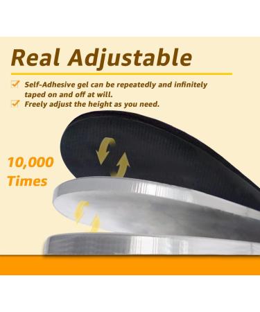 Skyfoot Adjustable Orthopedic Heel Lift Inserts for Heel Pain and Leg Discrepancies - Large Black (L) - Women's 8.5-12 | Men's 8.5 - Microfiber Shoe Lifts for Uneven Legs, Heel Spurs, Achilles Tendonitis - Buy Online on GoSupps.com