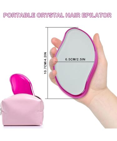 Crystal Hair Eraser - Painless Hair Remover for Arms, Legs, and Back | Portable Exfoliation Tool | Reusable and Washable - Buy Online on GoSupps.com