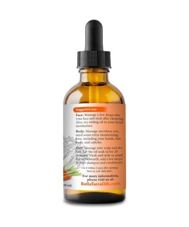 Bella Terra Oils Carrot Seed Oil 4oz - 100% Pure, Cold-Pressed, Organic | Rich in Vitamin C & Beta-Carotene | Natural Moisturizer for Hair, Face & Body - Buy Online on GoSupps.com