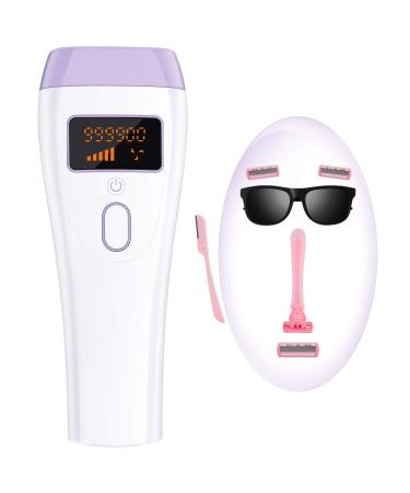 IPL Hair Removal Set, 8 Pcs, OOWOLF Updated 999,900 Flashes Permanent Painless Hair Remover Device for Women and Men, at Home Use IPL Hair Remover for Whole Body on Armpits Legs Arms Face Bikini