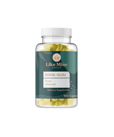 Like Mine Dong Quai (100 Capsules) Pure & Natural No Fillers or Additives Gluten Free Herbal Supplement for Women 1 Count (Pack of 100)