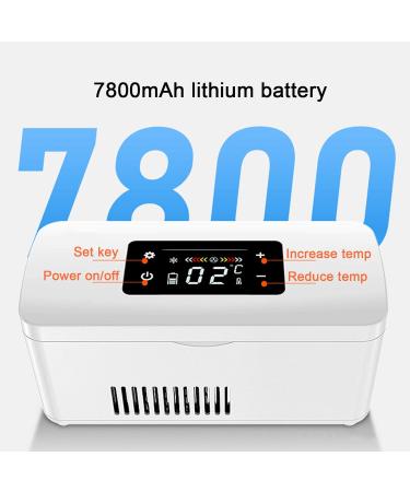Niczu Portable Insulin Freezer Mini - Rechargeable Medicine Storage Refrigerator, LED Display - Ideal for Travel, Camping, Work - White - Buy Online on GoSupps.com